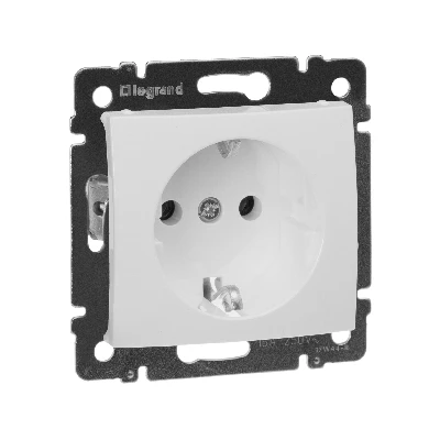 VALENA Розетка с заземлением в рамку белая Legrand 774420
