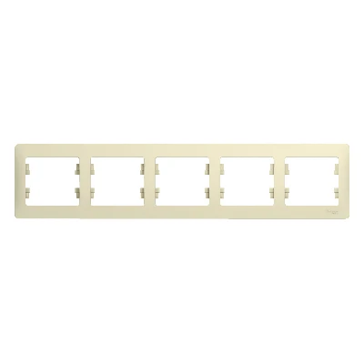 GLOSSA Рамка горизонтальная 5 постов бежевая Systeme Electric GSL000205