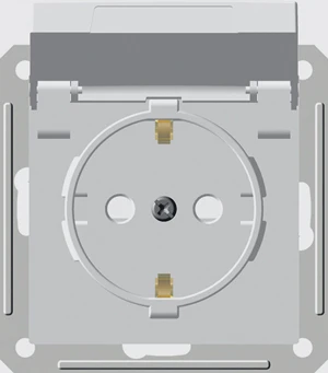W59 Розетка с крышкой с заземлением в рамку IP44 белая Systeme Electric RS16-152B-1-86
