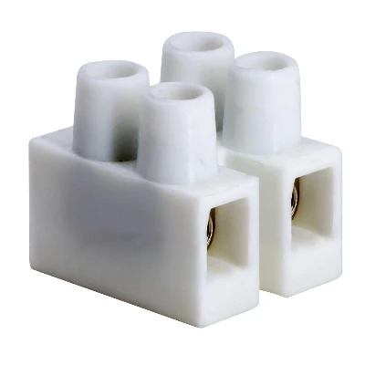 Клеммник 2П 85 градусов 450V 24A 2 5мм.кв полипропилен белый DKC 43102PL/B