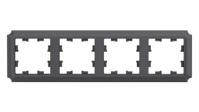 ATLASDESIGN ANTIQUE 4-постовая рамка, универсальная, БАЗАЛЬТ Systeme Electric ATN101404