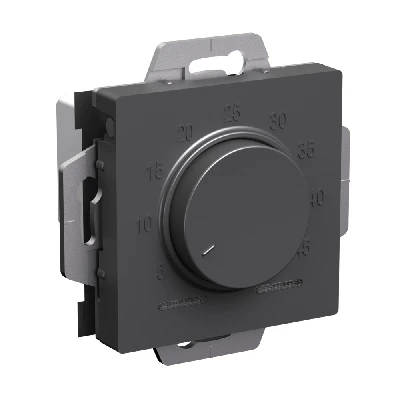 ATLASDESIGN ТЕРМОСТАТ электрон. теплого пола с датчиком, 10A, механизм, БАЗАЛЬТ Systeme Electric ATN001435