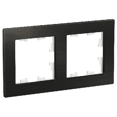 Рамка двухпостовая ATLASDESIGN NATURE, МЕТАЛЛ ОНИКС Systeme Electric ATN312302
