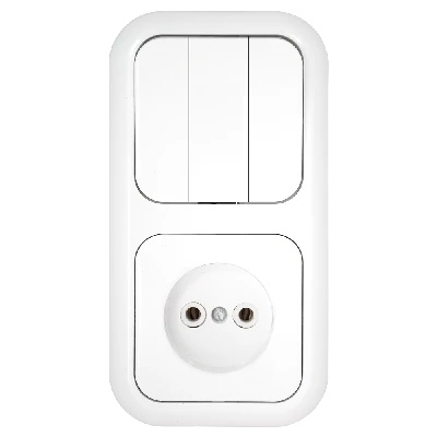 Беларусь Блок 3-х кл выкл+розетка БелТИЗ 3В-РЦ-661 Блок 3В-РЦ-661