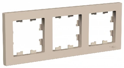 ATLASDESIGN рамка трехпостовая, универсальная, ПЕСОЧНЫЙ Systeme Electric ATN001203