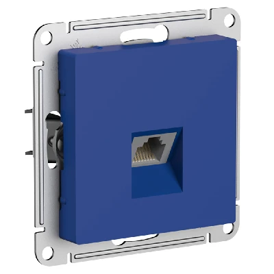 ATLASDESIGN РОЗЕТКА компьютерная RJ45, кат. 5Е, механизм, АКВАМАРИН Systeme Electric ATN001183