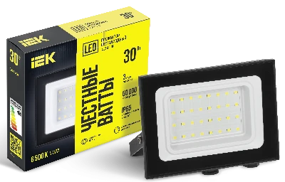 Прожектор СДО 06-30 светодиодный черный IP65 6500K IEK LPDO601-30-65-K02