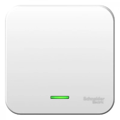 Выключатель BLANCA одноклавишный наружный (схема 1) с подсветкой и изоляционной пластиной 6а 250в белый Systeme Electric BLNVA061111