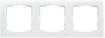 Рамка трехместная горизонтальная BOLERO белый IEK EMB30-K01