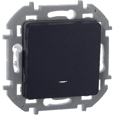 Переключатель одноклавишный с подсветкой/индикацией INSPIRIA 10 AX 250 В~ антрацит Legrand 673663