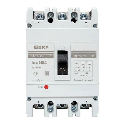 Выключатель автоматический трехполюсный ВА-99М/250 200А 25кА РЭ2000А EKF mccb99-250-200m