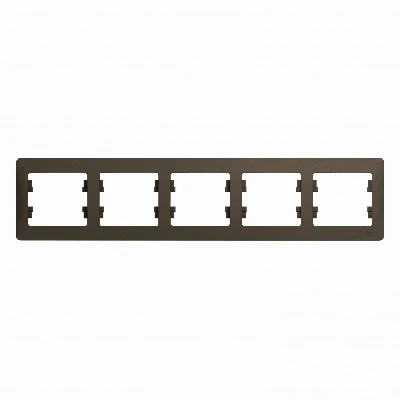 GLOSSA Рамка 5 постов горизонтальная шоколад Systeme Electric GSL000805