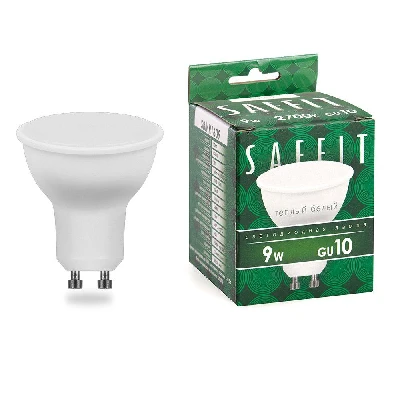 Лампа светодиодная LED 9вт 230в GU10 теплый SAFFIT SBMR1609 55148