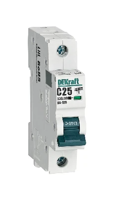 Выключатель автоматический ВА105 1P кривая C 25A 10кА Dekraft 13155DEK