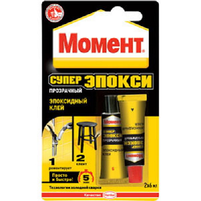 Момент Супер Эпокси, 2x6 мл прозр в шоуRUSбоксе Henkel C0036687