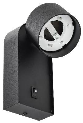 Светильник 4041 накладной настенный под лампу GX53 черный IEK