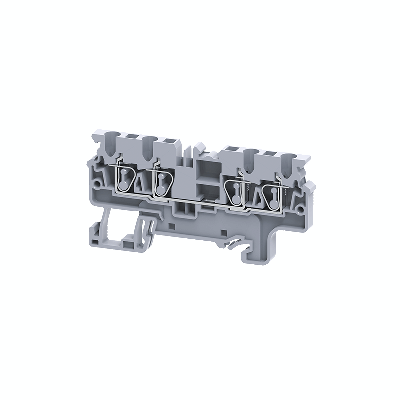 Клемма с 4 контакт. 2,5 кв.мм пружинная OptiClip СX-2,5-QUATTRO-(0,2-4)-I-серый КЭАЗ 289753