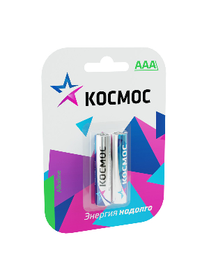 Батарейка  LR03 (AAA) 1.5V Alkaline 2BL Космос KOCLR032BL