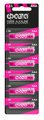 Элемент питания LR03 (AAA) Super Alkaline блистер, 6 шт. ФАZА 5002012