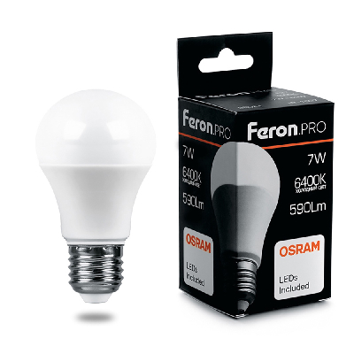 Лампа светодиодная LED 7вт Е27 дневной Feron.PRO FERON LB-1007 38025