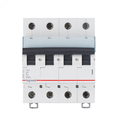 Выключатель автоматический четырехполюсный 50А C TX3 6кА Legrand 404075