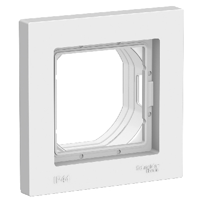 Рамка однопостовая ATLASDESIGN AQUA IP44 белый Systeme Electric ATN440101