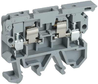 Клемма винтовая КВИ-4-П с держат. предохр. 5х20 серая IEK YZN30-004F-K02