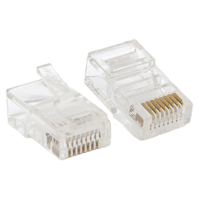 Коннектор RJ-45 TERACOM неэкранированный 8P8C Cat.5E универсальный (упак.50шт) EKF TRC-PLUG-5EUTP-50