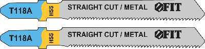 Полотна по металлу, HSS, фрезерованные, волнистые зубья, 76/51/1.1 мм (T118A), 2 шт FIT 40964