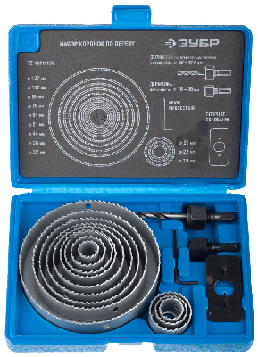 Набор коронок по дереву 19-127мм 12 шт ЗУБР 29554-H15_z01