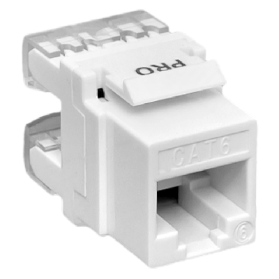 Модуль Keystone TERACOM PRO Cat.6 RJ-45 неэкранированный 110 IDC 180 градусов белый EKF TRP-KSTN-180D-6UTP-WH