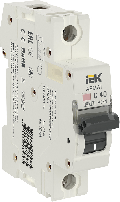 ARMAT Выключатель автоматический однополюсный C 40А M06N IEK AR-M06N-1-C040