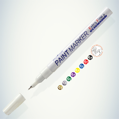 Маркер-краска Extra Fine Paint Marker белая, 1мм, нитро-основа MunHwa Б0048236