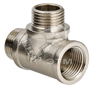 Тройник ВНН 1/2'х1/2'х1/2' переходной, никелированный VALTEC VTr.133.N.0004 VT1330004