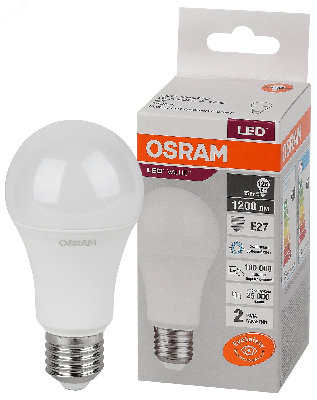 Лампа светодиодная LED 15 Вт E27 6500К 1200Лм груша 220 В (замена 125Вт) OSRAM LEDVANCE 4058075579217