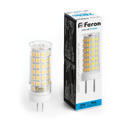 Лампа светодиодная LED 9вт 230в G4 дневной капсульная FERON LB-434 38145