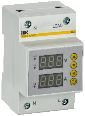 Реле напряжения и тока РНТ-д 1-ф. 54мм 63А IEK IVC31-1-63