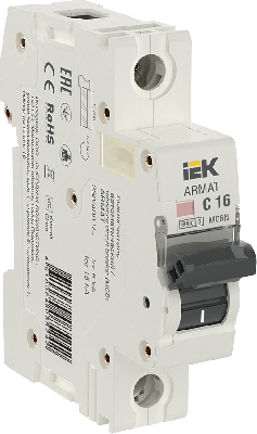 ARMAT Выключатель автоматический однополюсный C 16А M06N IEK AR-M06N-1-C016