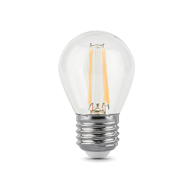 Лампа светодиодная филаментная LED 5 Вт 420 лм 2700К AC185-265В E27 шар P45 теплая диммируемая Black Filament Gauss