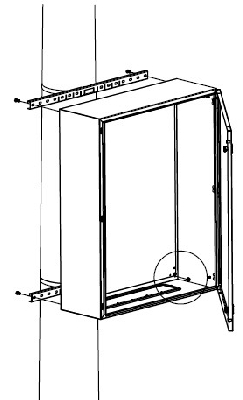 CE/RAM box Комплект крепления шкафов к столбу (ширина 400 мм)