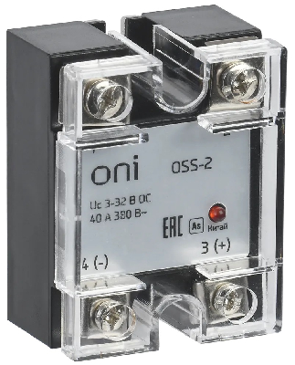 Реле твердотельное OSS-2 25А 380В AC 3-32В DC ONI OSS-2-3-25-B