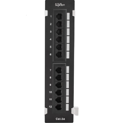 Патч-панель настенная 12 портов RJ-45. UTP. Cat.5e SUPRLAN 10-0407