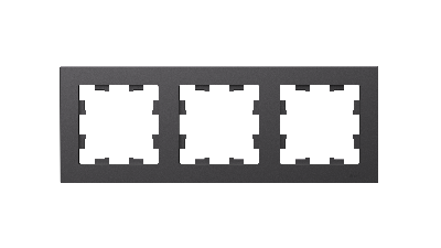 ATLASDESIGN 3-постовая РАМКА, универсальная, БАЗАЛЬТ Systeme Electric ATN001403