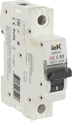 ARMAT Выключатель автоматический однополюсный C 63А M06N IEK AR-M06N-1-C063