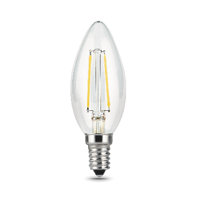 Лампа светодиодная филаментная LED 11 Вт 830 лм 4100К AC185-265В E14 свеча нейтральный  Black Filament Gauss