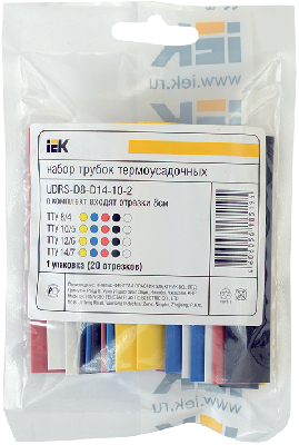 Набор ТТУ 2/1, 4/2, 6/3, 8/4 З, С, К, Ч, Б 20х8см/упак IEK UDRS-D2-D8-10-3