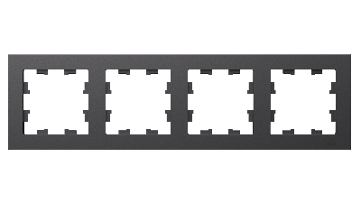 ATLASDESIGN 4-постовая РАМКА, универсальная, БАЗАЛЬТ Systeme Electric ATN001404