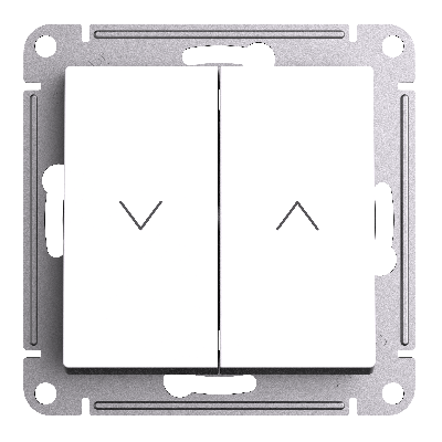 ATLASDESIGN 2-клавишный ВЫКЛЮЧАТЕЛЬ ЖАЛЮЗИ, 10А, мех., БЕЛЫЙ Systeme Electric ATN000119