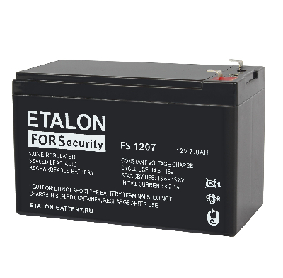 Аккумулятор FS 12В 7Ач ETALON BATTERY FS 1207 100-12/007S