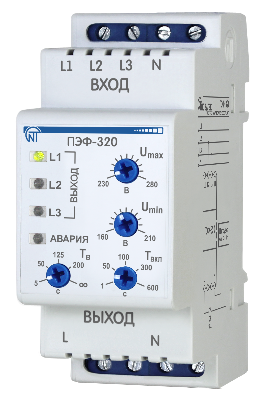 Переключатель фаз ПЭФ-320 16А на DIN-рейку Новатек-Электро 3425601320